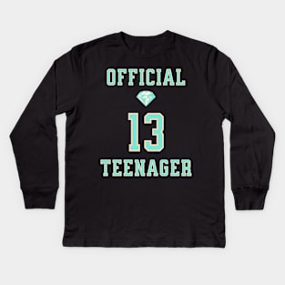 Official Teenager Diamond Tee Kids Long Sleeve T-Shirt